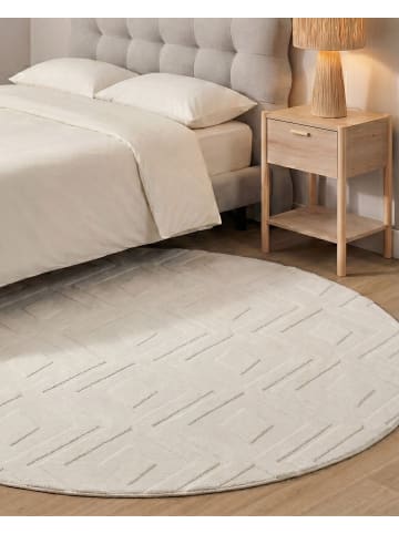 Beliani Kurzflor KEVIREL in Weiß - (W) 160 x (L) 160 cm
