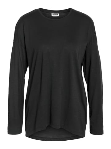 Noisy may Lockeres Langarm Basic Shirt NMMATHILDE in Schwarz-2