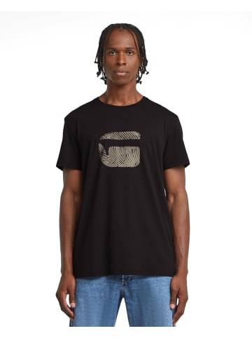 G-Star Raw Finger Print Burger T-Shirt dk black