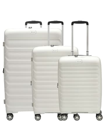 D&N Travel Line 4700+ - Trolley-Set 3tlg. (schwarz) in cream white