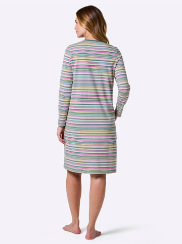 WITT WEIDEN Sleepshirt in jade-kalkmint-geringelt