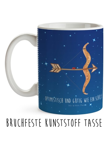Mr. & Mrs. Panda Trinklernbecher Sternzeichen Schütze mit Spruch in Sternenhimmel Blau