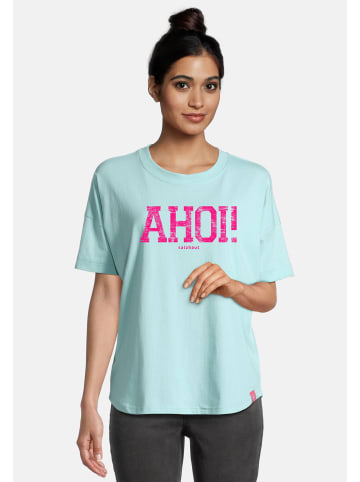 Salzhaut Shirt LEEV-AHOI in Aqua-Neon Pink