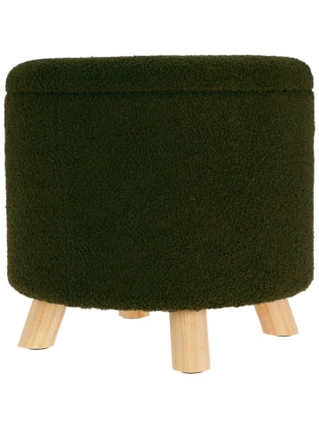 Home&Styling Collection Gepolsterter Hocker in olivgrün
