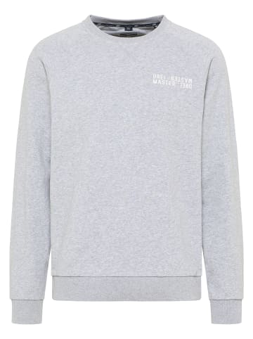 DreiMaster Maritim Sweatshirt Mit Rundhals in Hellgrau Melange