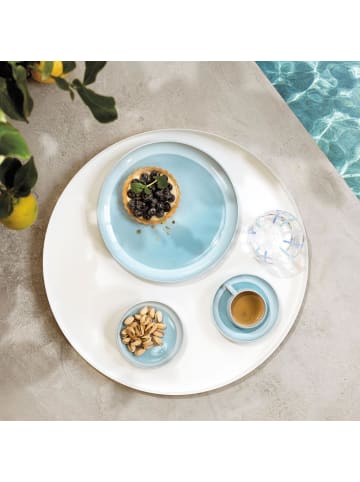 like. by Villeroy & Boch 6er Set Dessertteller Perlemor Aqua ø 23,8 cm in blau