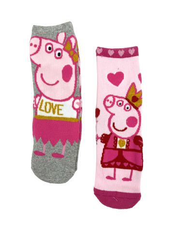 Disney Frozen Kinder 2 Paar Stoppersocken mit Gumminoppen in Mehrfarbig