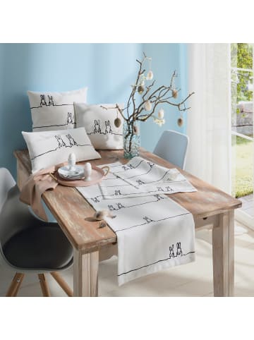Erwin Müller Tischläufer in weiß-schwarz