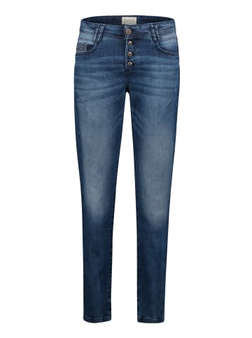 CARTOON Boyfriend-Hose mit Reißverschluss in Blue Used Denim