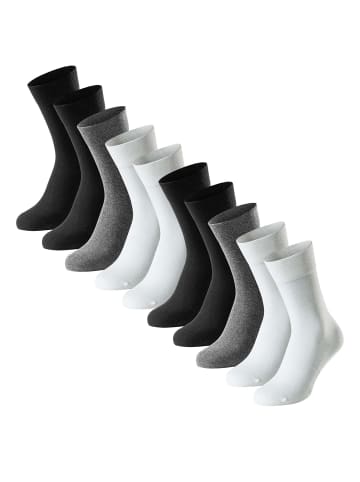 Schiesser Socken 10er Pack in Schwarz/Grau/Weiß