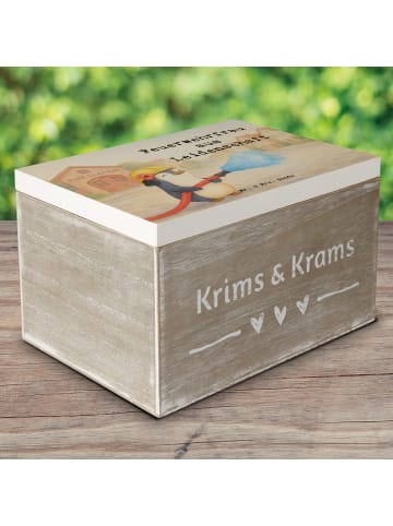 Mr. & Mrs. Panda Holzkiste Feuerwehrfrau Leidenschaft Design mit... in Weiß