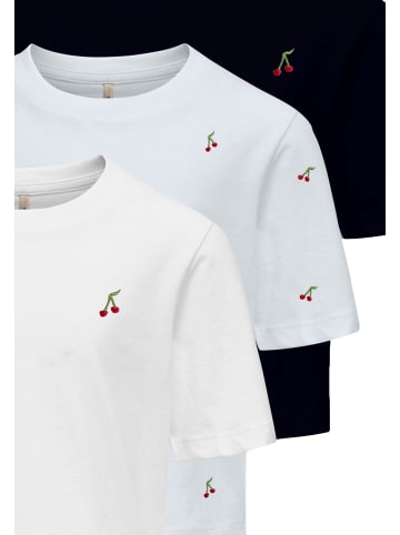 KIDS ONLY T- Shirt 'Rex Ketty' 3er Pack in weiß