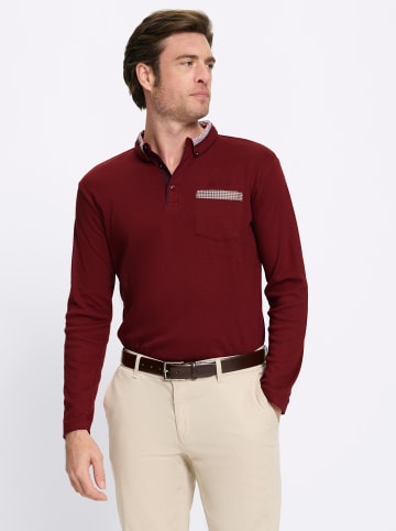 Langarm-Shirt in dunkelrot
