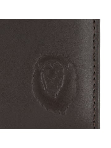 oxmox Leather Geldbörse RFID Schutz Leder 11 cm in braun-freedom lion