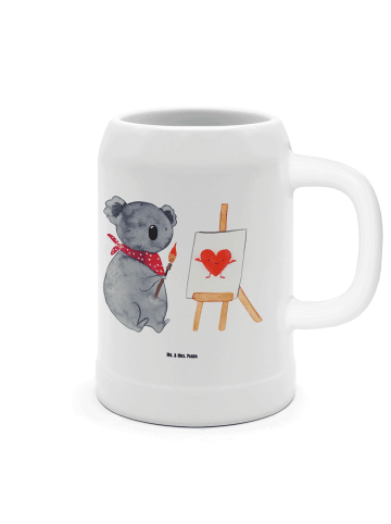 Mr. & Mrs. Panda Bierkrug Koala Künstler ohne Spruch in Weiß