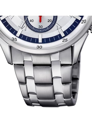 Festina Chronograph-Armbanduhr Festina Timeless Chronograph silber groß (ca. 44mm)