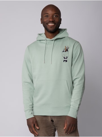 wat? Apparel Sweatshirt Pocket Pandas in Aloe