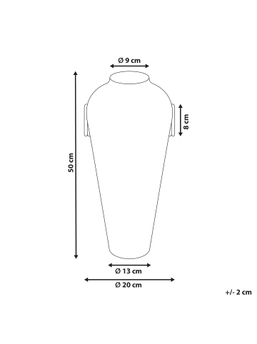 Beliani Dekovase ELATIA in  - (W) 20 x (H) 50 x (L) 20 cm