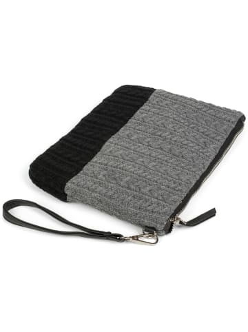 styleBREAKER Clutch Handtasche in Grau-Schwarz