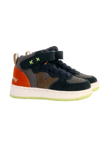 Victoria Leder-Sneaker für Kinder Anthrazit