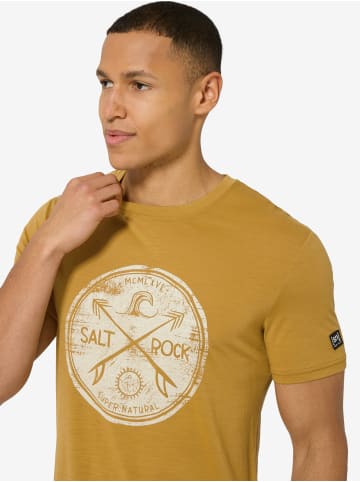 super.natural Merino T-Shirt SALT & ROCK in braun