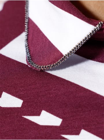 creation L Poloshirt in bordeaux-weiß-bedruckt