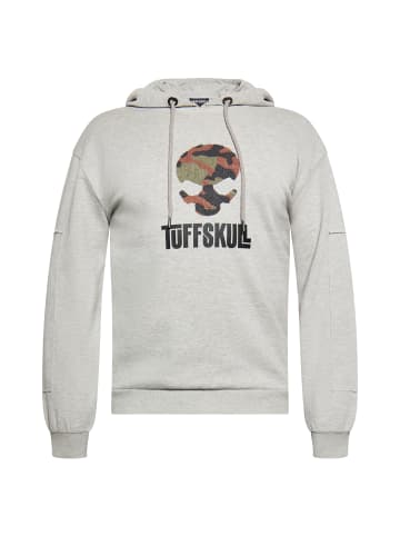 TUFFSKULL Sweatshirt in Hellgrau Melange