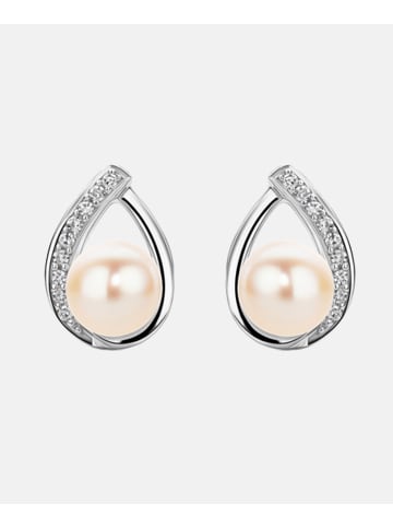 Diamant L'éternel Ohrstecker aus 375 Weißgold mit Diamant mit Perle