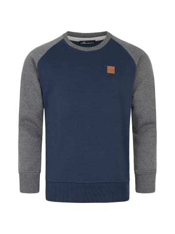 Amaci&Sons Sweatshirt mit Rundhalsausschnitt MILWAUKEE in Navyblau/Anthrazit