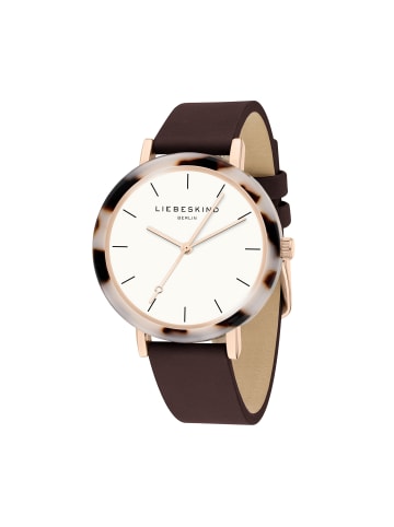 LIEBESKIND BERLIN Armbanduhr Acetat Statement in dunkelbraun