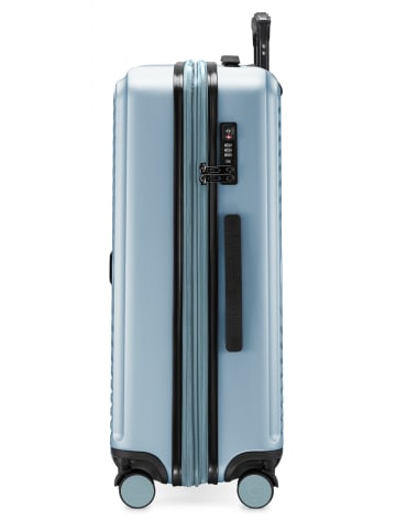 Hauptstadtkoffer Mitte - Mittelgroßer Koffer Trolley Reisekoffer TSA, 68cm, 4 Rollen, 88 L in Pool blau