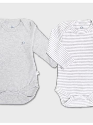 OrganicEra Baby Langarmbody in Grey Melange