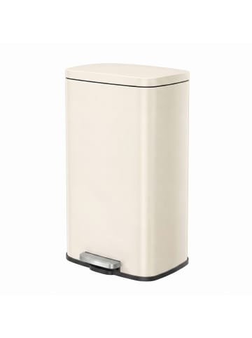 SONGMICS Mülleimer Plushic in Sandbeige - (B)29.7 x (H)63.3 x (T)34.8 cm - 30 L