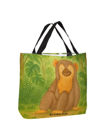 Mr. & Mrs. Panda Reisetasche Affe Design ohne Spruch in Weiß