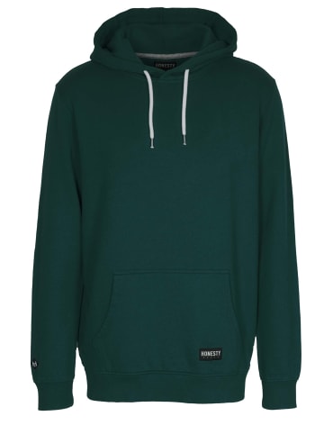 HONESTY RULES Kapuzenpullover " Basic " in racing-green