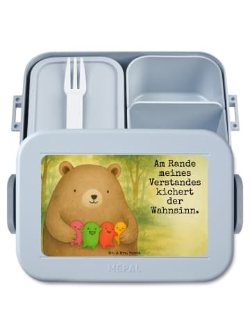 Mr. & Mrs. Panda MEPAL Bentobox Bär Gefühl Design mit Spruch in Blau Pastell
