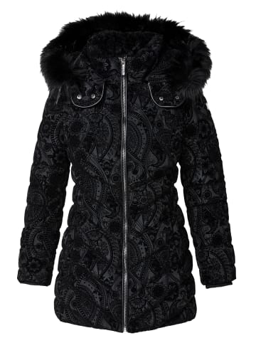 KOROSHI Women's puffer jacket with hood extraib in SCHWARZ