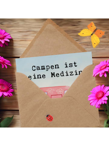 Mr. & Mrs. Panda Glückwunschkarte Bär Camper Design mit Spruch in Weiß