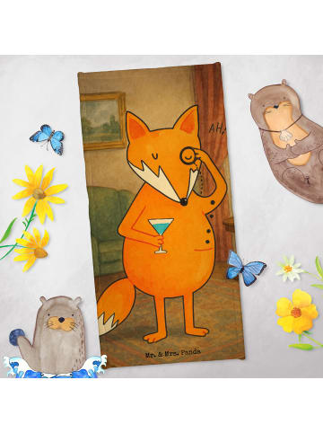 Mr. & Mrs. Panda Badetuch Fuchs Lord Design ohne Spruch in Weiß