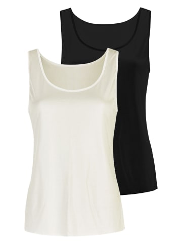 Nina von C. 2er Pack Achseltop in schwarz-champagner