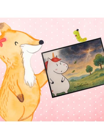 Mr. & Mrs. Panda schreibtischmatte Einhorn Wut Design ohne Spruch in Weiß