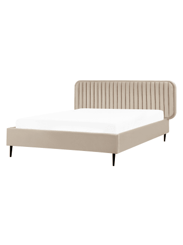 Beliani Doppelbett BRIN in Beige/Schwarz - (W) 174 x (H) 102 x (L) 215 cm