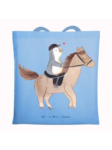 Mr. & Mrs. Panda Einkaufstasche Pferd Reiten ohne Spruch in Sky Blue