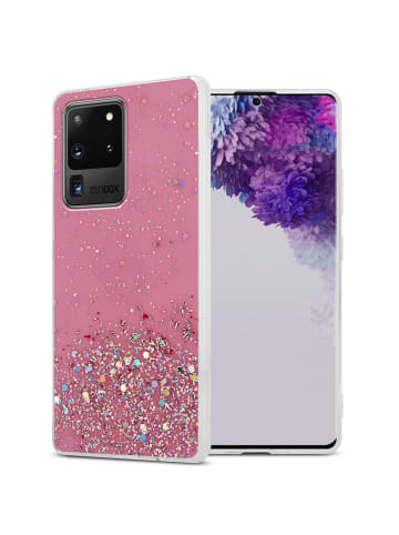 cadorabo Hülle für Samsung Galaxy S20 ULTRA Glitter in Rosa mit Glitter
