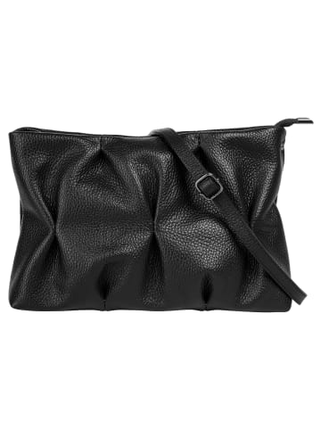 Cluty Umhängetasche echt Leder in schwarz