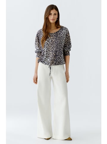 Oui Bluse in dk camel black