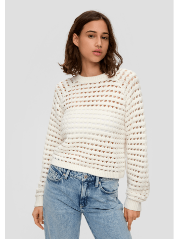 QS Strickpullover langarm in Creme