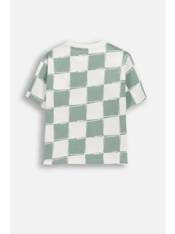 Coccodrillo Kurzarm-T-Shirt mit Karomuster in grün