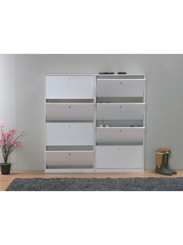 ebuy24 Schuhschrank Escape Weiß 150 x 17 cm