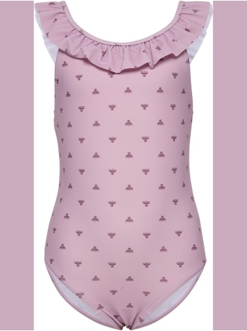 Hummel Badeanzug "Bee Aop Frill Swimsuit" in Lila